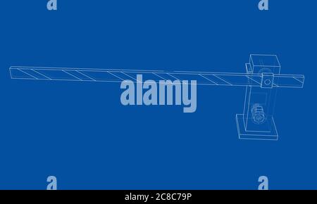 Umriss des Schrankes. 3d-Illustration Stockfoto