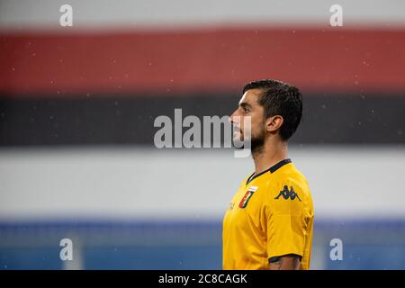 Genua, Italien. Juli 2020. Genua, Italien, 22. Juli 2020, Mattia Perin (Genua FC) während UC Sampdoria gegen Genua FC - italienische Serie A Fußballspiel - Kredit: LM/Francesco Scaccianoce Kredit: Francesco Scaccianoce/LPS/ZUMA Wire/Alamy Live News Stockfoto