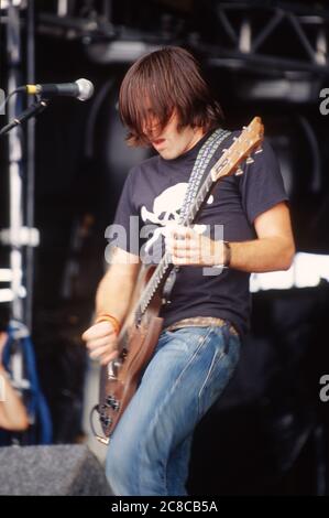 Cave in Auftritt beim Reading Festival 2003, Reading, England, Großbritannien. Stockfoto