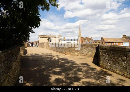 St Ives Stein, mittelalterliche Brücke über den Fluss Great Ouse, St Ives, Cambridgeshire, England Stockfoto