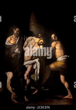 Caravaggio Michelangelo Merisi, Mailand 1571 - Porto Ercole 1610 ‘die Geißelung Christi’ 1607, Öl auf Leinwand cm 286 x 213. Stockfoto