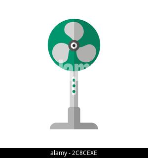 Klima-Elektro-Ventilator für ein komfortables Mikroklima im Haus. Abbildung des Stock Vectors. Stock Vektor