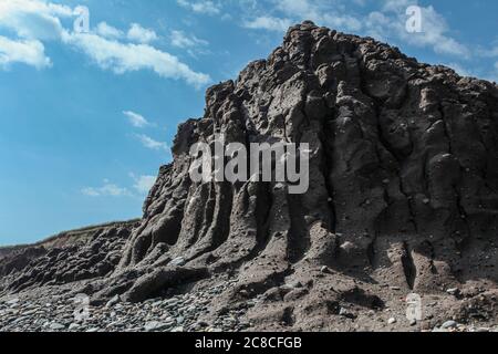 Bilder von Küstenerosion und Siedlungen entlang der Küste des Ostens Reiten von Yorkshire von Aldbrough nach Süden bis zur Spitze von Spurn Head. Stockfoto