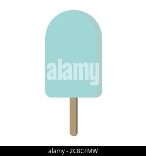 Blaues Eis-Symbol. Blaubeere Lutscheis Illustration isoliert auf weißem Hintergrund Stock Vektor