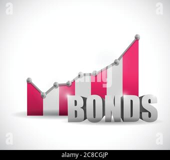 Bonds Business-Grafik Illustration Design auf einem weißen Hintergrund Stock Vektor
