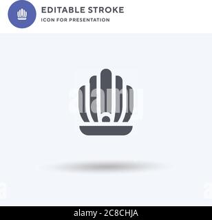 Pearl Icon Vektor, gefüllt flaches Zeichen, solides Piktogramm isoliert auf weiß, Logo-Illustration. Pearl Icon für die Präsentation. Stock Vektor