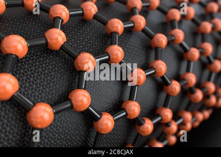 3D-Rendering von Kohlenstoff-Nanoröhrchen Stockfoto