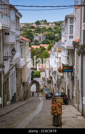 Historisches Zentrum von Betanzos Stadt in Galicien, Spanien Stockfoto