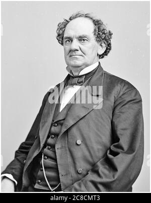 Phineas Taylor Barnum (1810-1891), amerikanischer Showman, Geschäftsmann, Gründer, Barnum & Bailey Circus, Foto von Mathew Brady Studio, um 1860-1870 Stockfoto