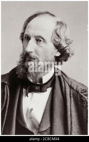 Cyrus West Field (1819-1892), amerikanischer Finanzier der Atlantic Telegraph Company, der 1858 das erste Transatlantic Telegraph Cable verlegte, Portraitaufnahme, um 1870 Stockfoto