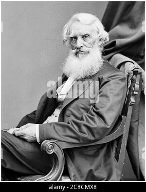 Samuel FB Morse (1791-1872), amerikanischer Erfinder des Morse-Codes und des Eindrahttelegraphen, Porträtfotografie von Mathew Brady Studio, um 1860-1870 Stockfoto