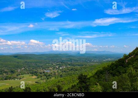 Hudson Valley Shawngunk Mountains Scenic Byway Overlook auf RT 52 Stockfoto