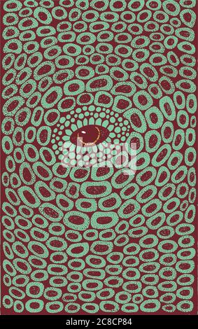 Auge - mystische grafische Zeichnung. Fantastisch abstrakt schamanisch artw Stock Vektor