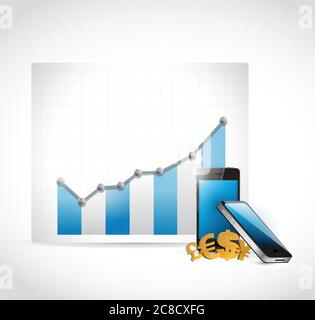 Forex Business Technology Konzept Illustration Design über einem weißen Hintergrund Stock Vektor