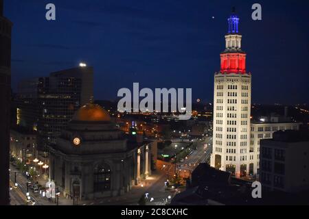 Der Electric Tower und das M&T Bank Gebäude in Buffalo, NY. Stockfoto