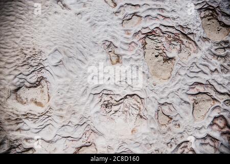 Detail der Querungen von Pamukkale, Denizli, Türkei Stockfoto