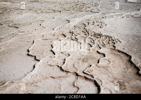 Detail der Querungen von Pamukkale, Denizli, Türkei Stockfoto