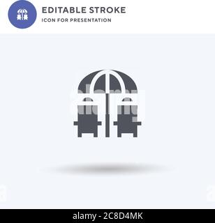 Urlaub Icon Vektor, gefüllt flache Zeichen, solide Piktogramm isoliert auf weiß, Logo-Illustration. Urlaubssymbol für die Präsentation. Stock Vektor