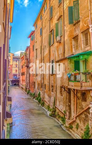 Der Canale delle Moline in Bologna Italien Stockfoto