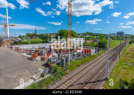 Stuutgart 21, Bauarbeiten für den neuen U-Bahnhof, Hauptstadt Stuttgart, Baden-Württemberg, Deutschland, Europa Stockfoto