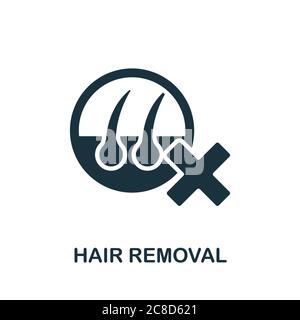 Symbol für Haarentfernung. Einfaches Element aus der Beauty-Salon-Kollektion. Creative Hair Removal Icon für Webdesign, Vorlagen, Infografiken und mehr Stock Vektor