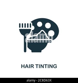 Symbol für Haarfärbung. Einfaches Element aus der Beauty-Salon-Kollektion. Kreative Haarfärbemittel Symbol für Web-Design, Vorlagen, Infografiken und mehr Stock Vektor