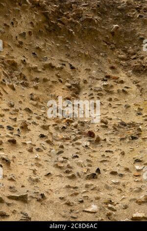 Textur von verwitterten Feuerstein mittelalterliche Wand Stockfoto