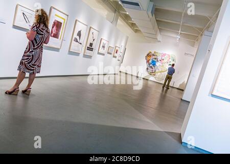 Jacksonville Florida, Laura Street, MOCA, Museum für zeitgenössische Kunst, Mann Männer Erwachsene Erwachsene, Frau Frauen Dame, Malerei, Kunst, Kultur, Stockfoto