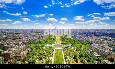 Panoramablick auf das Zentrum von paris Stockfoto