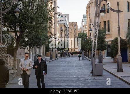 Uhrturm auf dem Nijmeh Platz im Zentrum von Beirut, Libanon Stockfoto