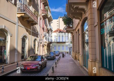 Straße in Saifi Village Wohnviertel gehobenes Viertel in Beirut, Libanon Stockfoto