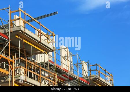 Baustelle für Wohngebäude in Deutschland Stockfoto