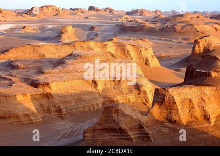 Iran, Felsformationen der Lut-Wüste Stockfoto