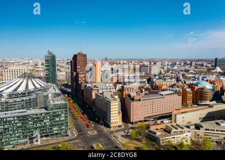 Deutschland, Berlin, Luftaufnahme Potsdamer Platz Stockfoto