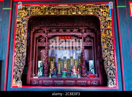 Taiwan, Kinmen, Jinsha, kleiner Schrein im Dorf der Volkskultur in Kinmen Stockfoto