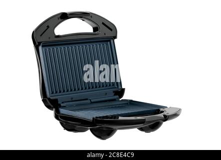 Elektrischer Grill oder Toaster isoliert auf weiß Stockfoto