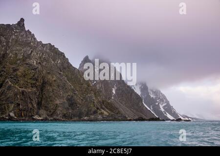 Zerklüftete Küste von Elephant Island Stockfoto