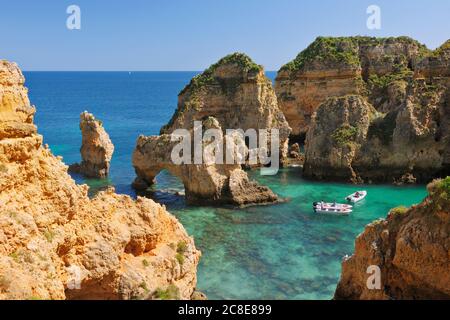 Portugal, Lagos, Faro, Aussicht von Ponte da Piedade Stockfoto