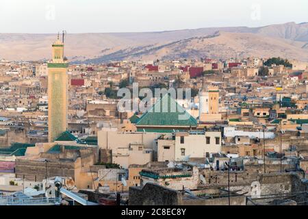 Marokko, Fes-Meknes, Fes, Zaouia Moulay Idriss II in Fes el Bali Stockfoto