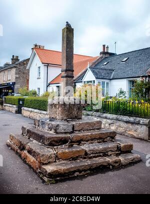 Aberlady Market Cross, East Lothian, Schottland, Großbritannien. Stockfoto