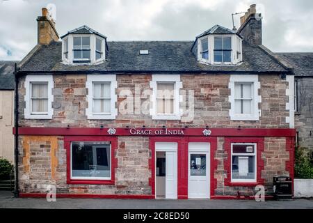 Grace of India Restaurant, Aberlady, East Lothian, Schottland, Großbritannien. Stockfoto