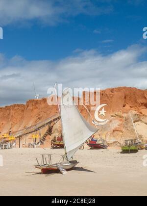 Berühmter strand von canoa quebrada in Ceara, Brasilien Stockfoto