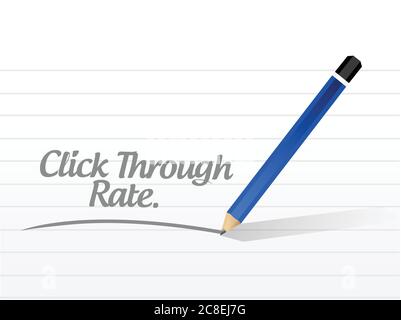 Klicken Sie sich durch die Grafik für die Rate Message auf einem weißen Hintergrund Stock Vektor