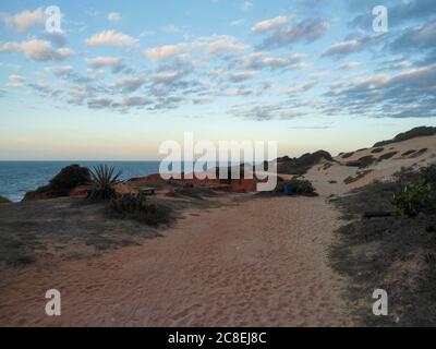 Schöner Pfad in Aracati, Ceara Brasilien Stockfoto