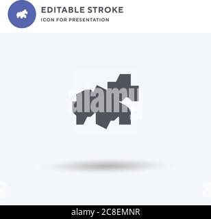 Russland Icon Vektor, gefüllt flache Zeichen, solide Piktogramm isoliert auf weiß, Logo-Illustration. Russland Symbol für die Präsentation. Stock Vektor