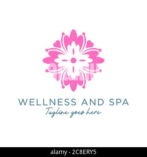 Logo Vektor Logo für Schönheit Spa und Entspannung, Vektor weibliche Mode Logo Design-Vorlage Stock Vektor