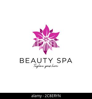 Logo Vektor Logo für Schönheit Spa und Entspannung, Vektor weibliche Mode Logo Design-Vorlage Stock Vektor