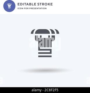 Baobab Icon Vektor, gefüllt flaches Zeichen, solides Piktogramm isoliert auf weiß, Logo Illustration. Baobab-Symbol für die Präsentation. Stock Vektor