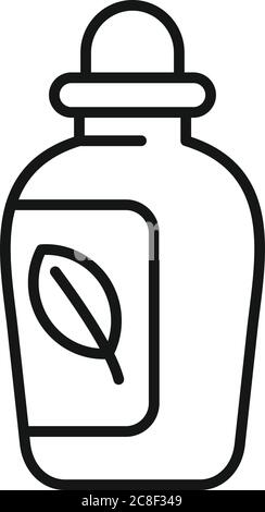Phytotherapie Pflanzenflasche Symbol. Skizzieren Phytotherapie Pflanzenflasche Vektor-Symbol für Web-Design isoliert auf weißem Hintergrund Stock Vektor