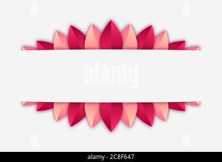 Rahmen mit bunten Herbstblättern und Schatten. Stock Vektor